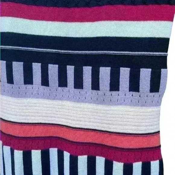 ANTHROPOLOGIE SYDNEY PIANO STRIPE MARIANN KNIT MIDI DRESS by AZULU 6 - Picture 6 of 11